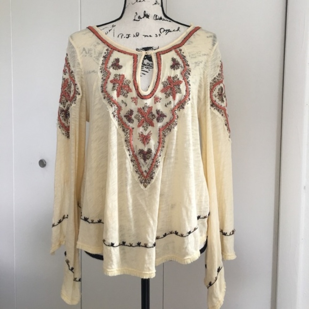 Free People Peasant Shirt Hauz Khas Village Top